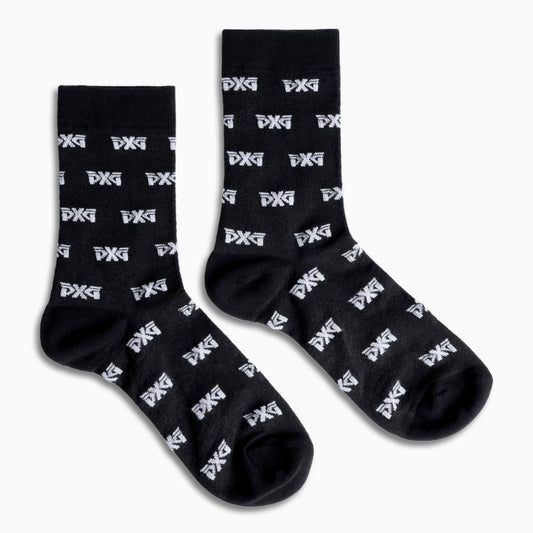 Women's All Over Logo Mesh Crew Socks - PXG